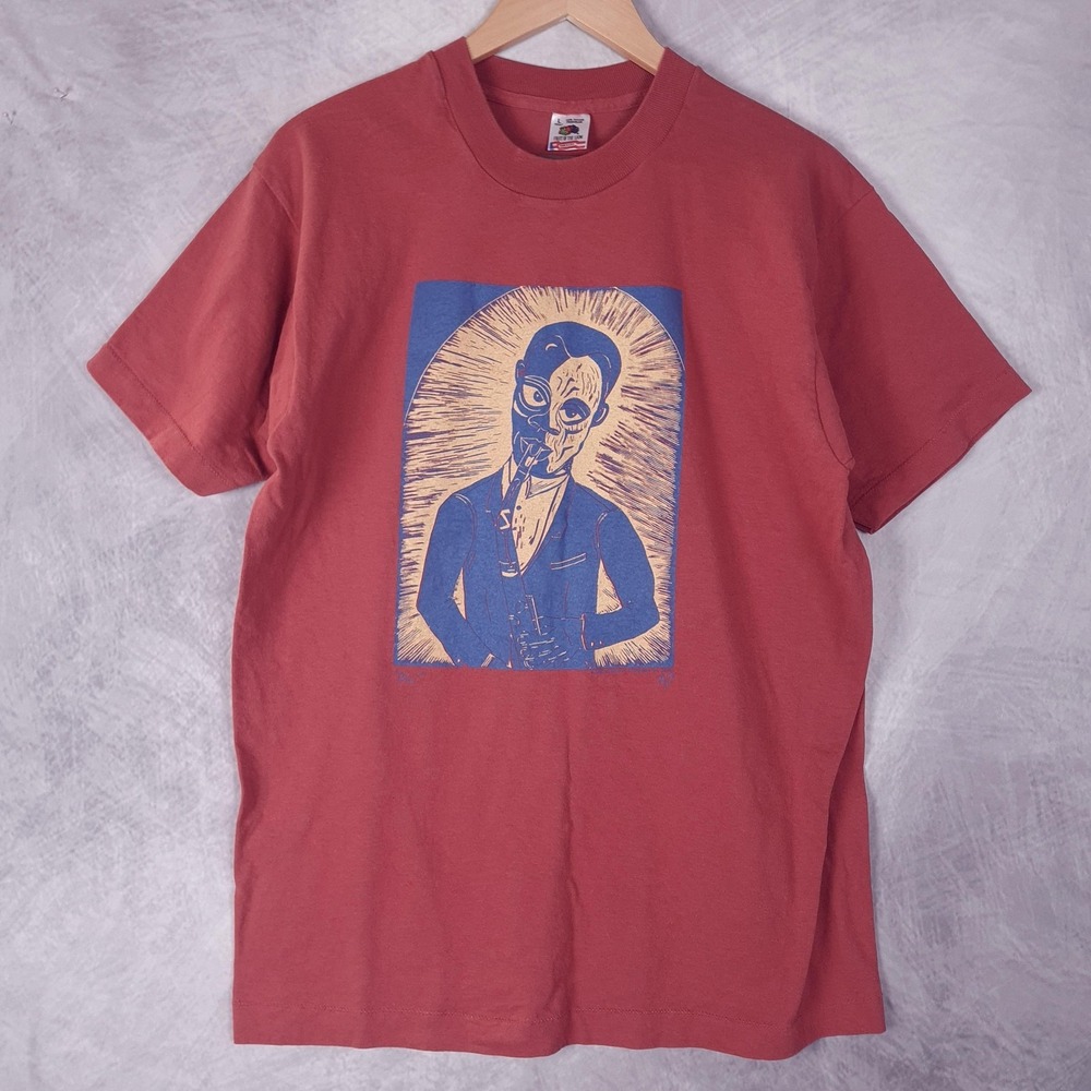 Vintage George Davidson Jazz Shirt Mens Large O.C. Smith Art Musician 90s